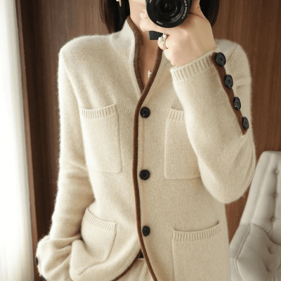 Sailene - Elegante Bonten Cardigan voor Vrouwen