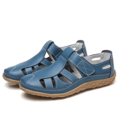 Vrouwen casual lederen zomersandalen