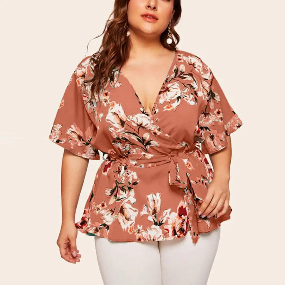 Evelina - Floral Wrap Top