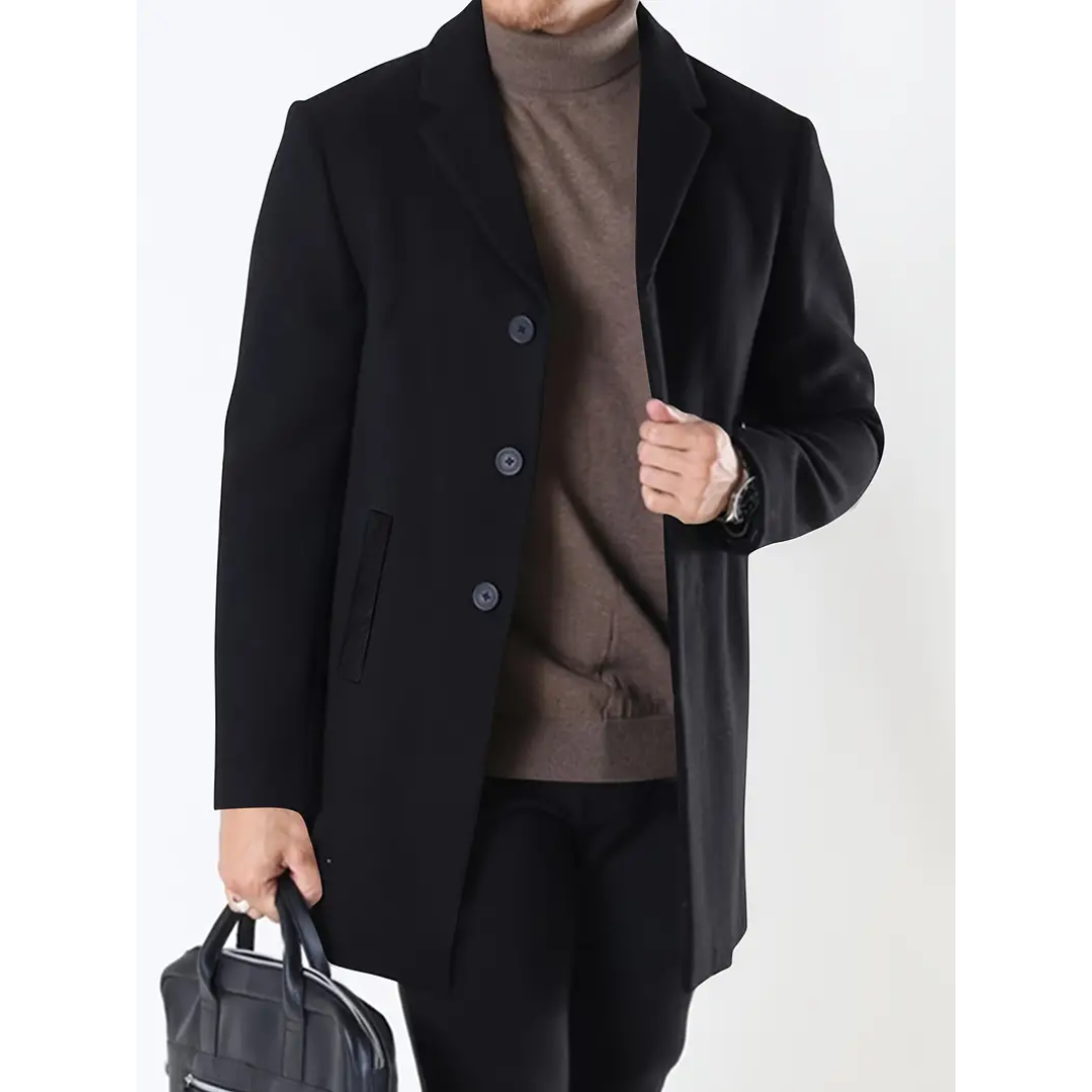 Jacob - Mid-length plain trench coat