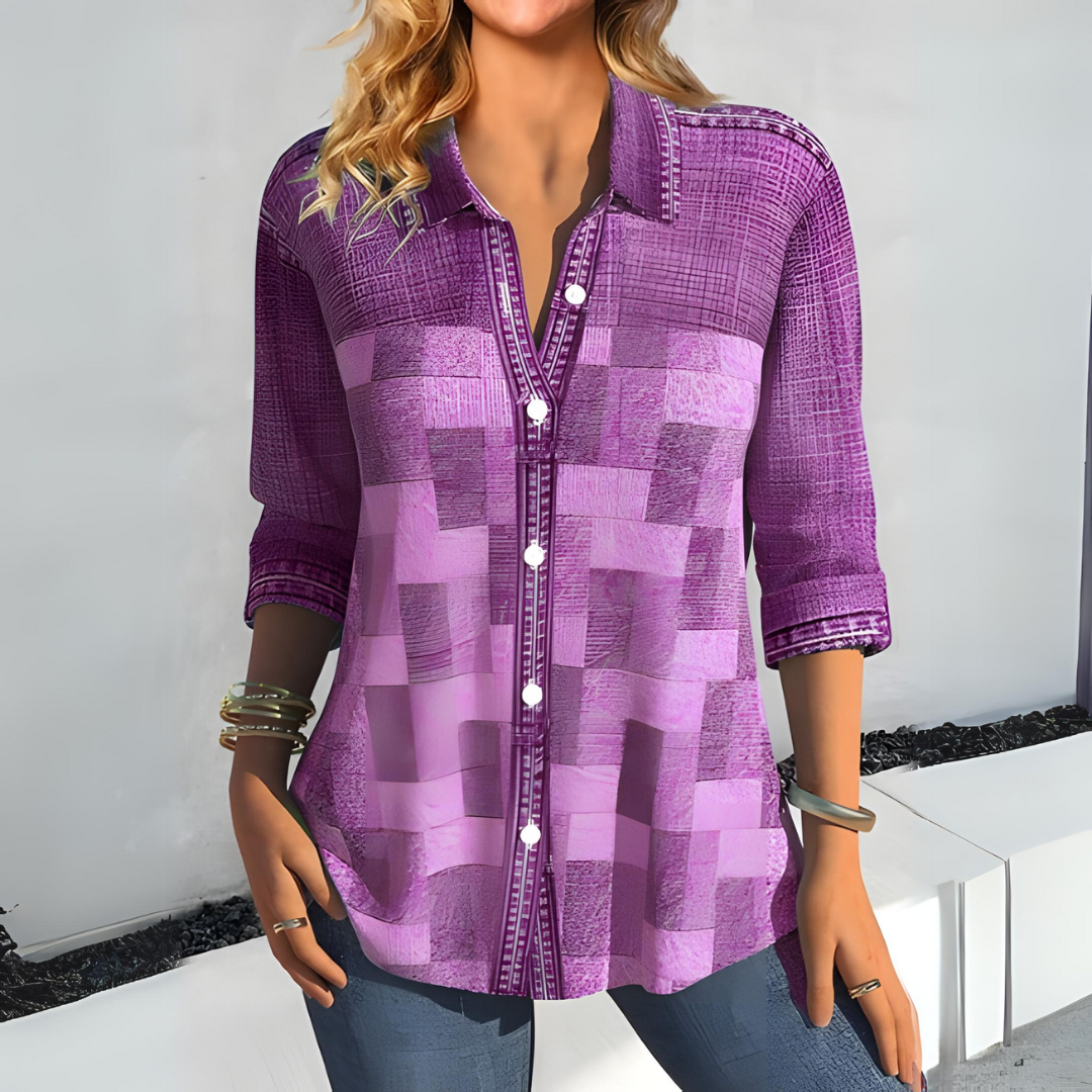 Kezia - Casual Checked Blouse for Women