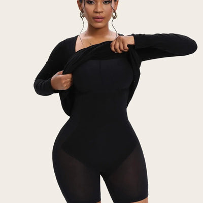Sabina - Ultra Flattering  Shapewear Jurk met Lange Mouwen