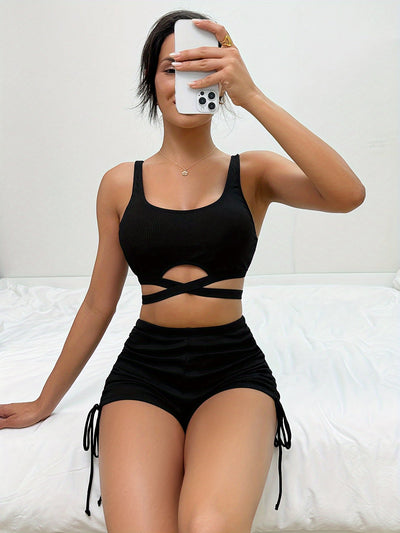 Luna | Solid color sexy 2-piece bikini set 