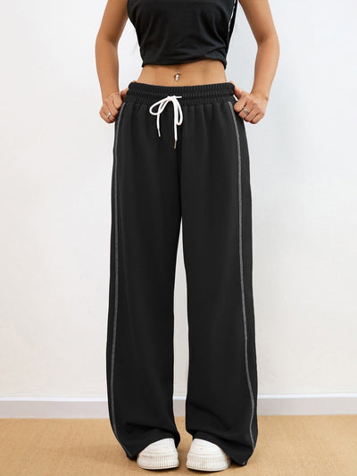 Nina | Dames casual wafelpatroon joggingbroek in effen kleur