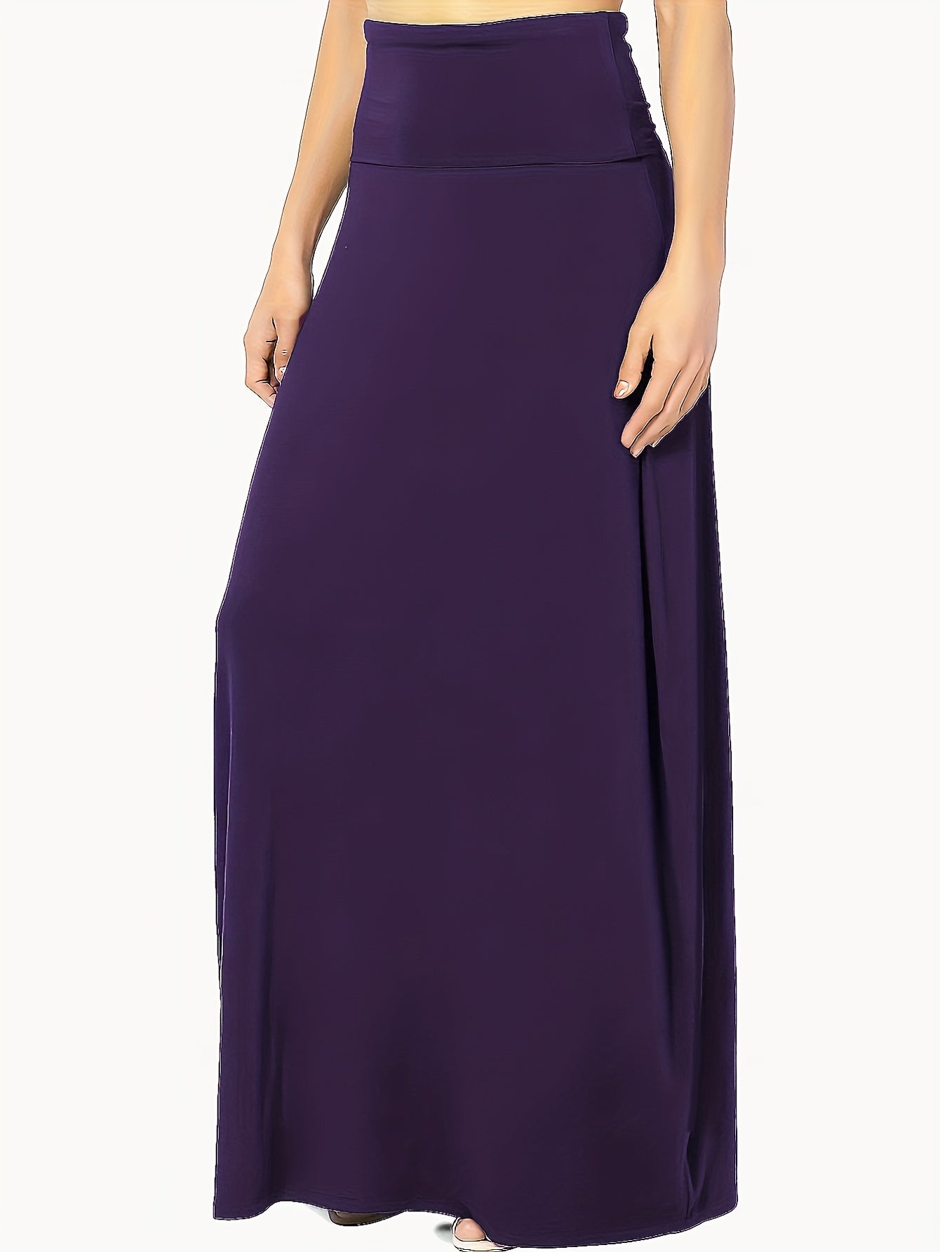 Evelien | Plain maxi skirt with high waist