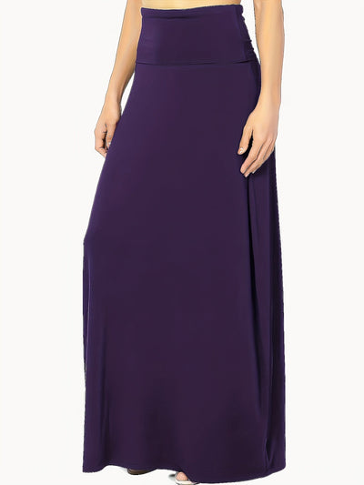 Evelien | Plain maxi skirt with high waist