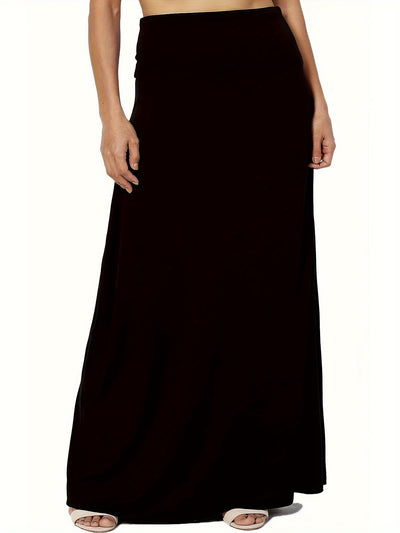 Evelien | Plain maxi skirt with high waist