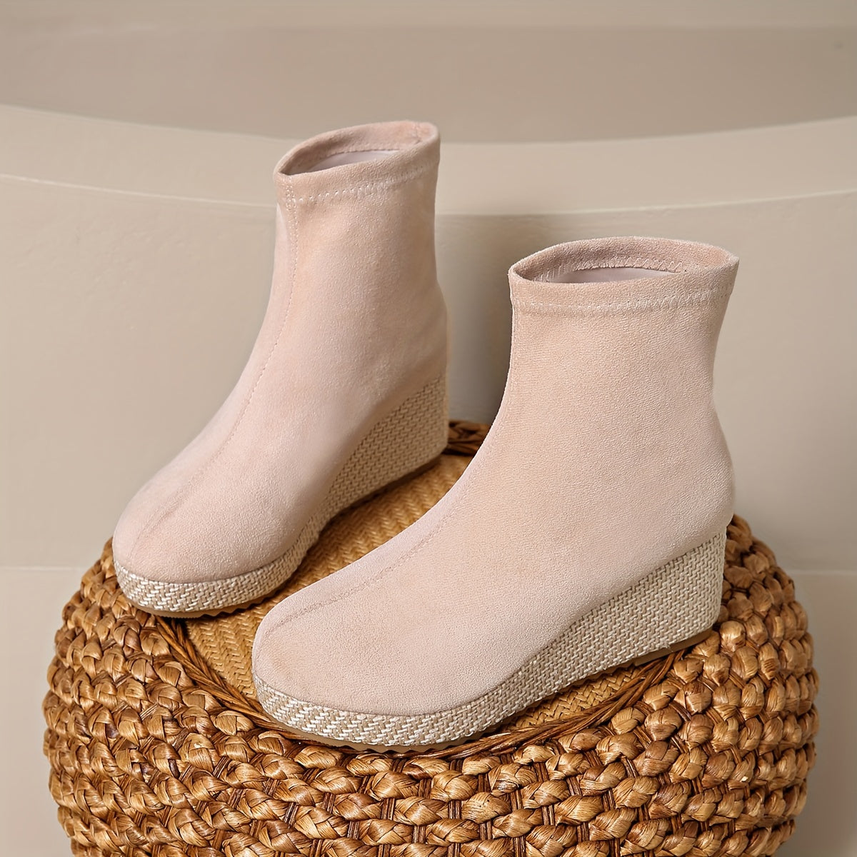 Noa | Comfortabele dames wedge-booties met ronde neus