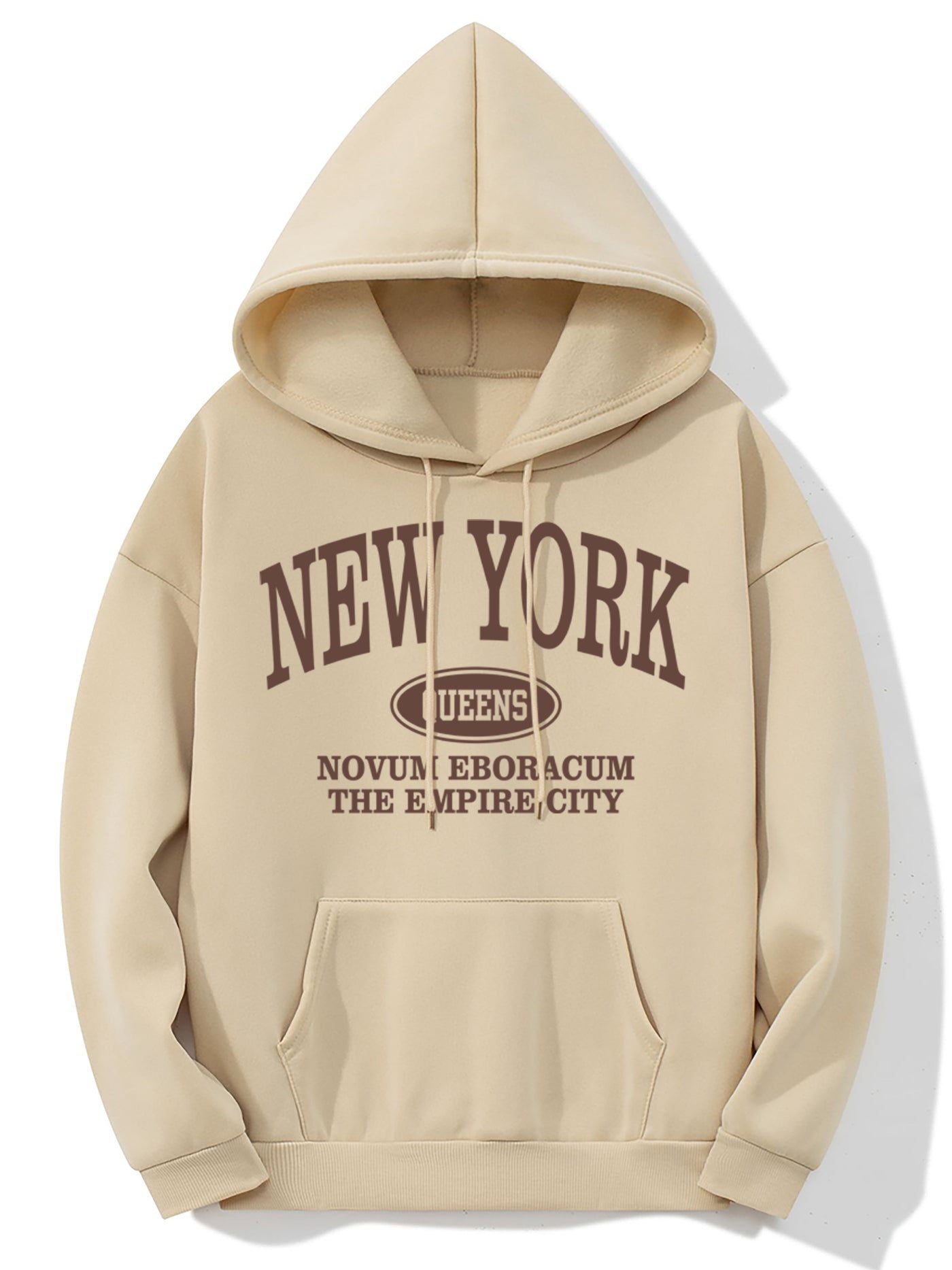 Nina | Hoodie met New Yorkse letterprint en kangoeroezak