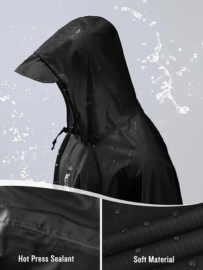 Sophie | Waterdichte lichtgewicht regenponcho met capuchon en zak