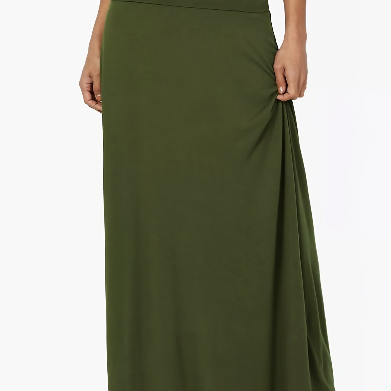 Evelien | Plain maxi skirt with high waist