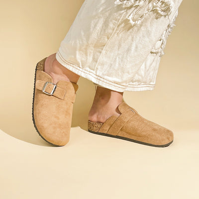 Sarah | Trendy platte muiltjes met gespsluiting