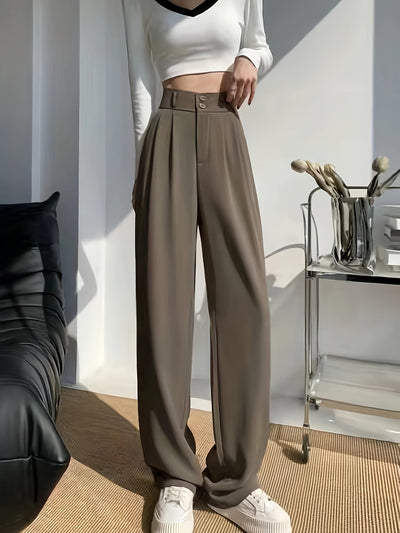 Emma | Casual dames chino broek met rits en rekbare stof