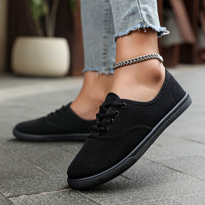 Sophie | Comfortabele lage canvas sneakers in wit