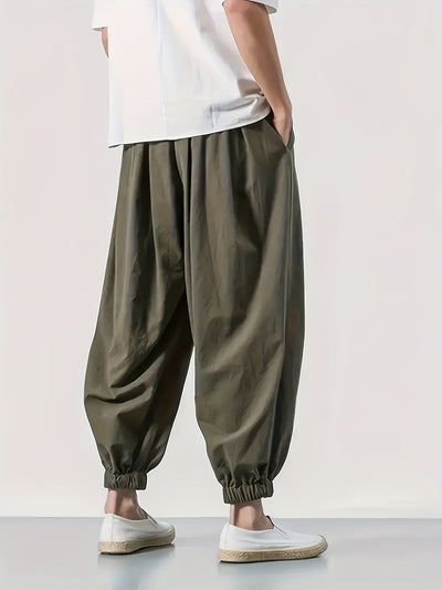 Lucas | Casual wide beach pants with drawstring