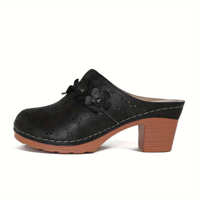 Sarah | Chique dames mules met dikke hak