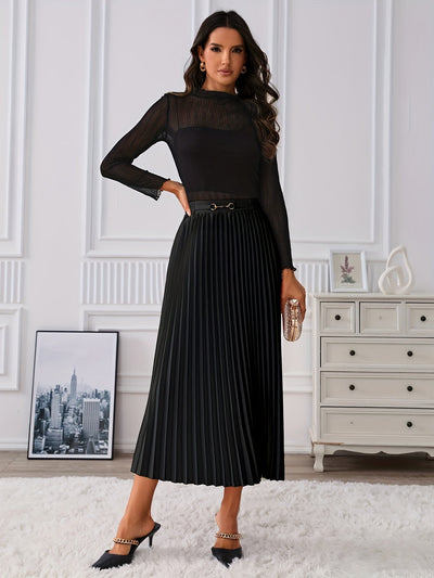 Elise | High-waisted skirt with a chain detail