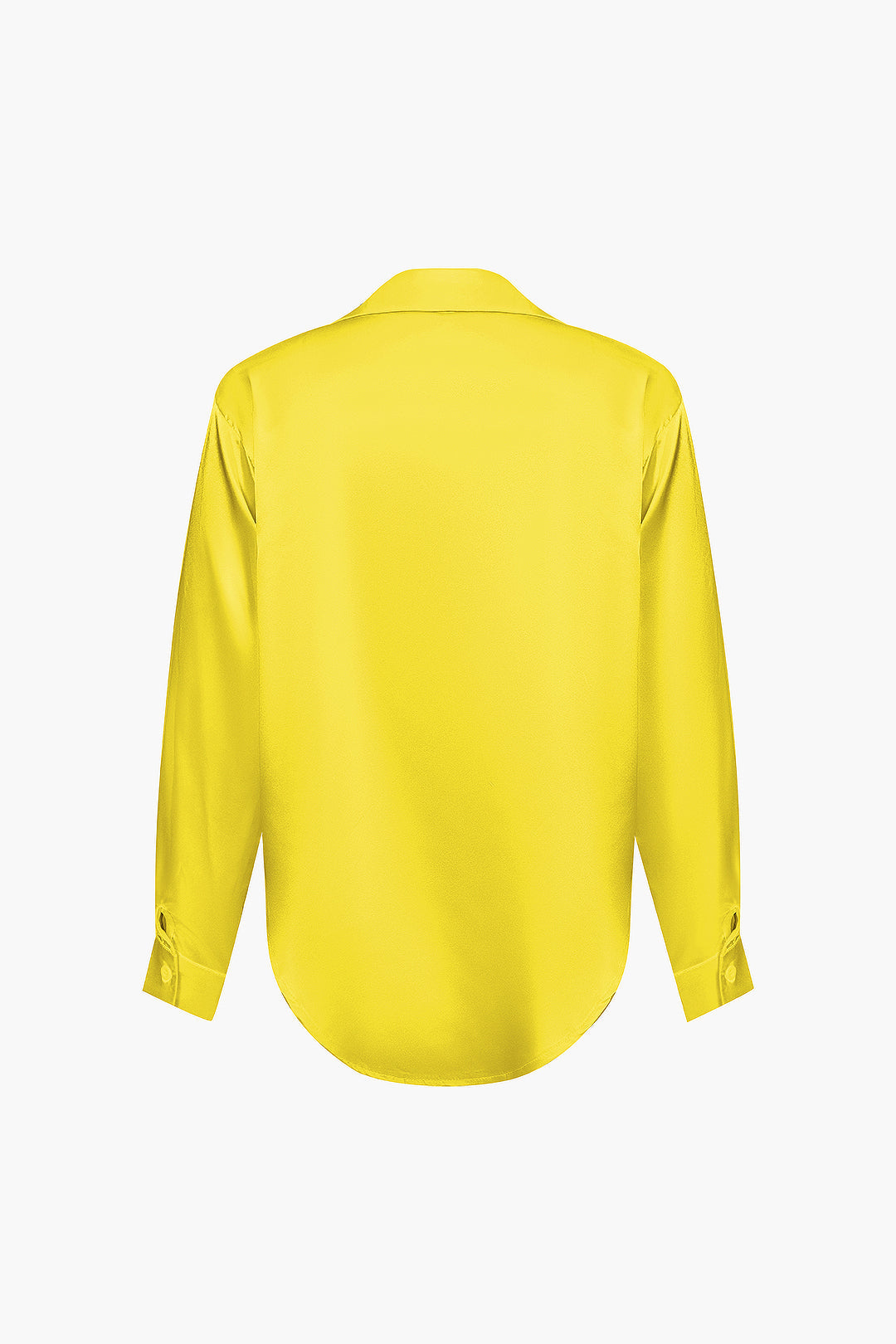 Lillian - Basic Plain Satin Women's Long Sleeve Shirt