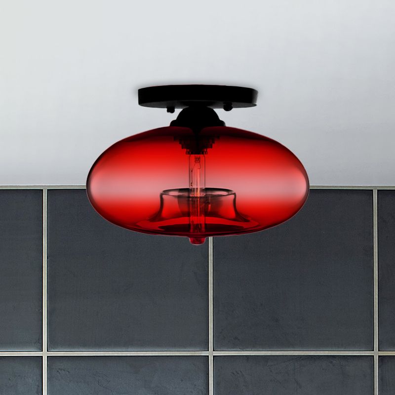 Cedora - Amber Glass Globe Ceiling Light