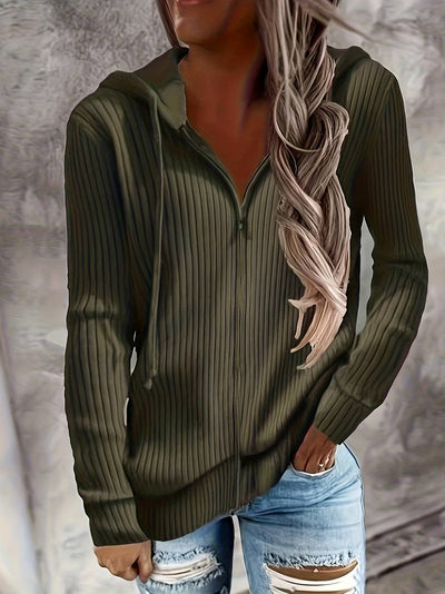 Sophie | Gebreid vest met capuchon