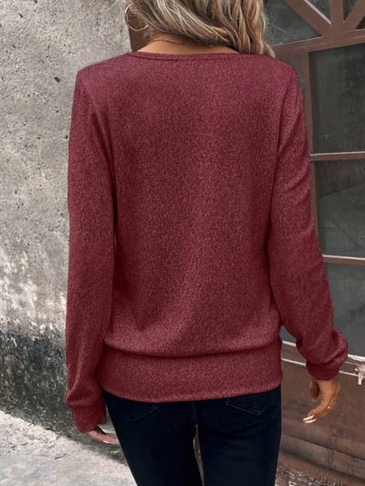 Fleur | Checked top with square neck and slit