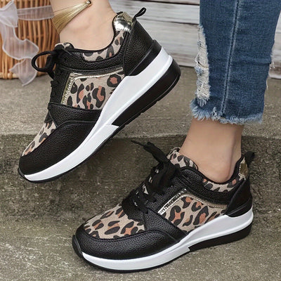 Nina | Women's sneakers with leopard print