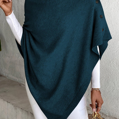 Eva | Plain knitted cape