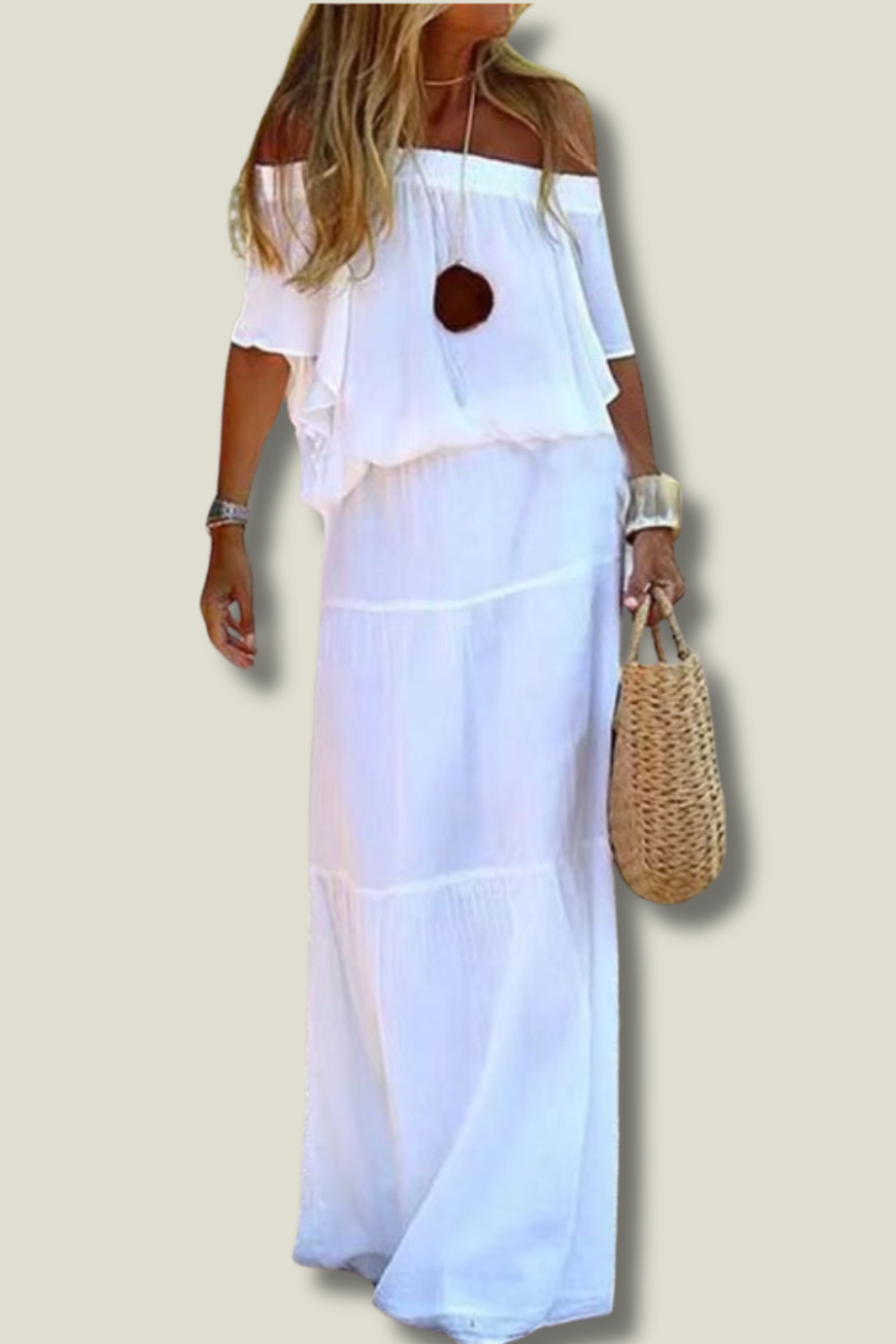 Maxine - Stijlvol Zomerjurk met Blote Schouders