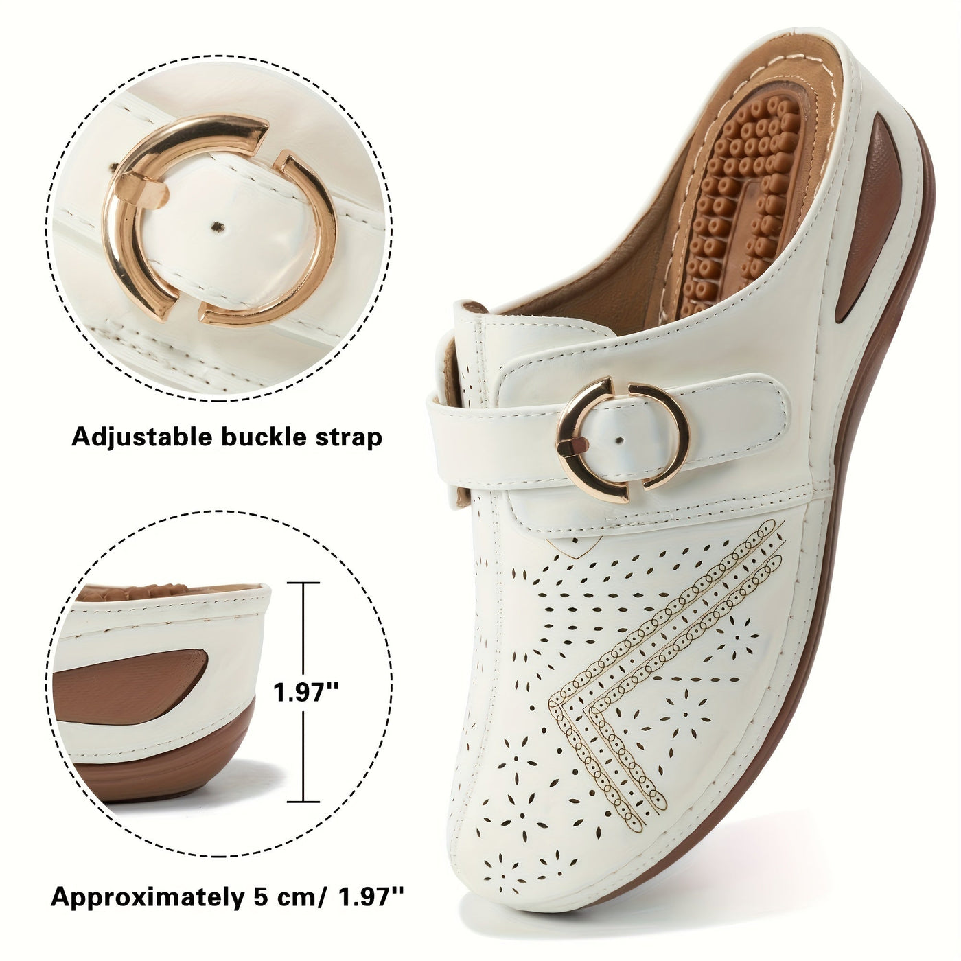 Lotte | Comfortable massaging sports sandals in solid color