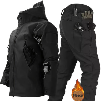 Jasper | Shark skin softshell suit with hooded jacket and pants