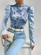 Bloom - Bloemenprint Blouse met Col