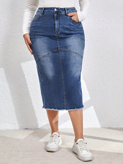 Lotte | Relaxed water-washed denim skirt