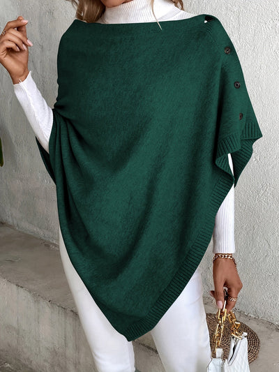 Eva | Plain knitted cape