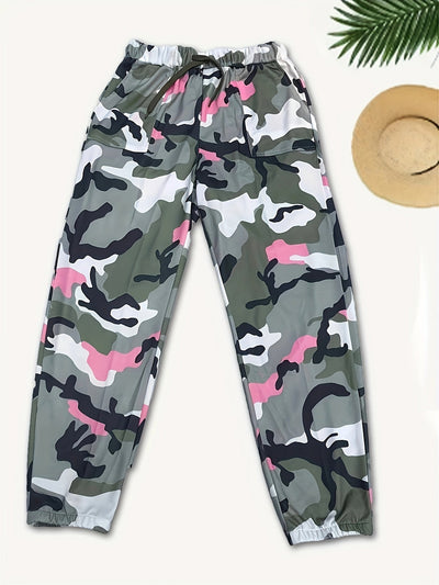 Noa | Dames camo jogger trainingsbroek met zakken