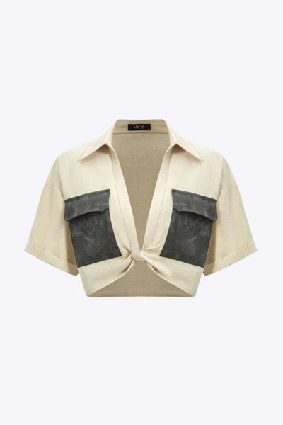 Tilly - Uniek Patchwork Ontwerp Dames Korte Mouwen Shirt