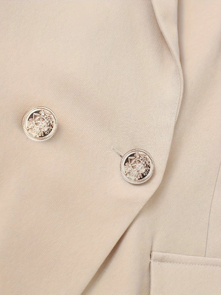 Gisla - Elegant Solid Color Two-Piece Blazer Set