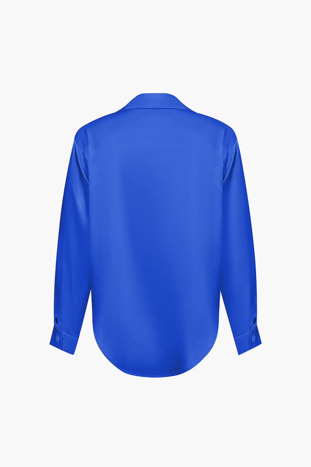 Lillian - Basic Plain Satin Women's Long Sleeve Shirt
