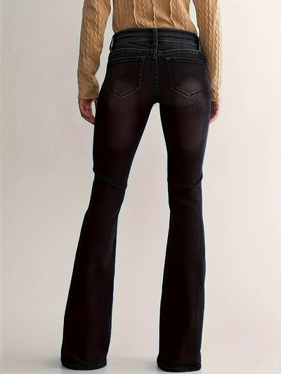 Sophie | Casual flared denim broek met dubbele knoopsluiting
