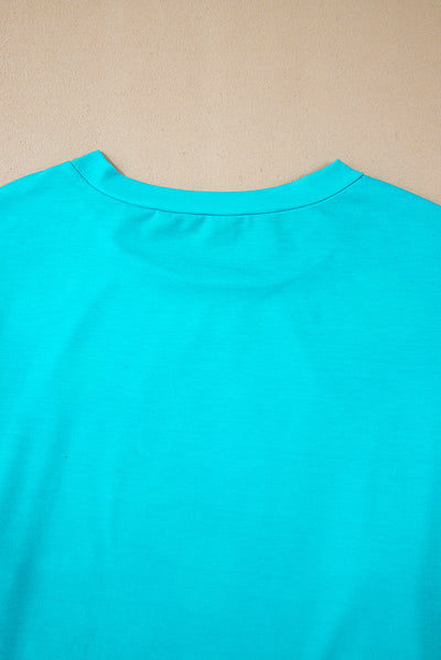 Elora - Sky Blue Flower Top