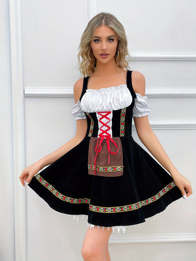 Anna | Vintage koude schouder dirndl jurk