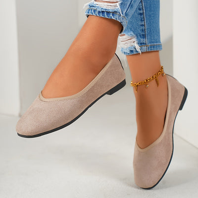 Elena | Elegant velvet ballet flats for women