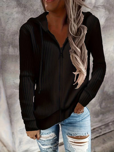Sophie | Gebreid vest met capuchon