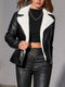 Emma | Stylish PU leather zip-up jacket with faux fur lining