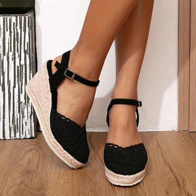 Robin | Dames espadrille sleehak sandalen