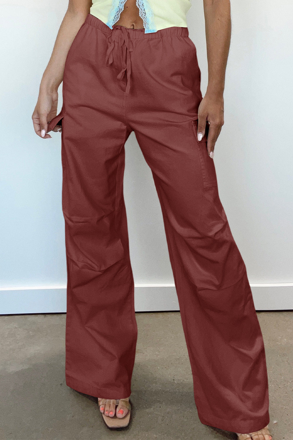 Elinor - Red Cargo Pants