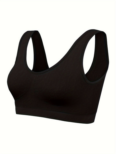 Sophie | Set van 3 effen tanktops & naadloze sport-bh