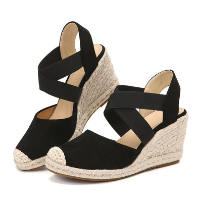 Nina | Dames espadrilles met sleehak