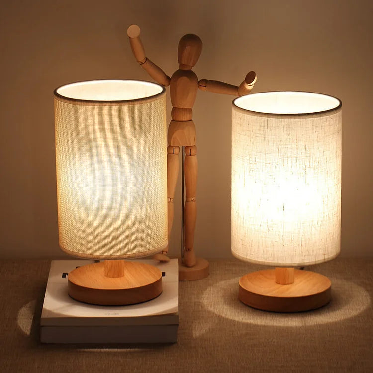 Aivaro - Organic Wood Linen Lamp Remote Control