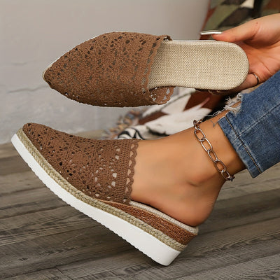 Lotte | Crochet lace sandals with high heels