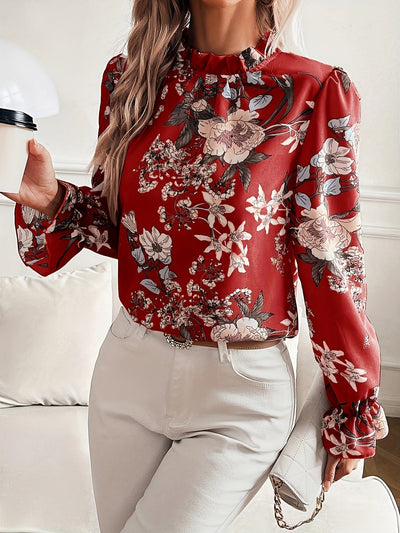 Sophie | Bloemenprint blouse met ruches